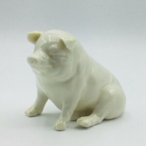Irish Belleek China Figurine of Pig 6th Mark