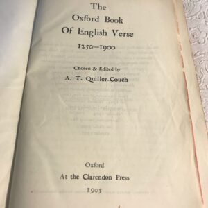 The Oxford Book of English Verse 1205-1900