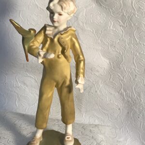 Royal Worcester Figure Boy with Parakeet Gold 3087