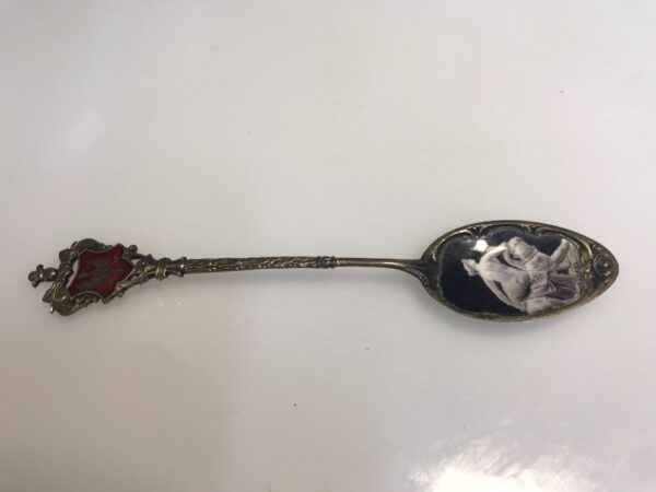 Continental Silver and Enameled Souvenir Spoon