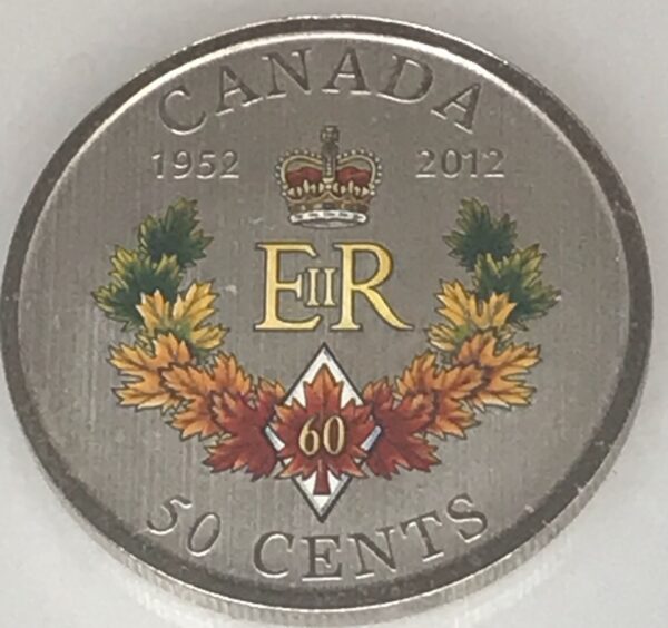 Canadian 50 Cents - Elizabeth II Diamond Jubilee 1952-2012