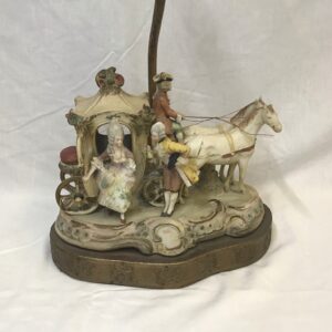 Parianware Carriage Figural Table Lamp