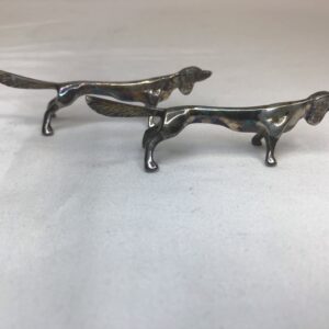 Pair of Silverplate Dog Knife Rest