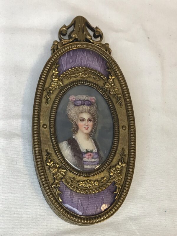 Hand Painted Miniature of Lady in 19th Century Costume