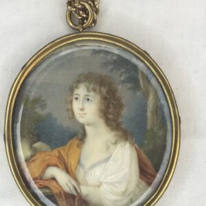 Hand Painted Miniature of Young Woman
