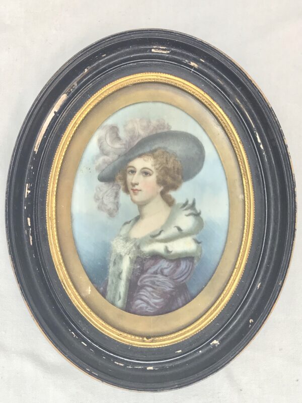 Hand Painted Miniature of Baroness Dover, Georgiana Agar-Ellis