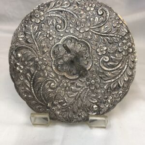 Egyptian 900 Silver Heavily Chased Vanity Mirror