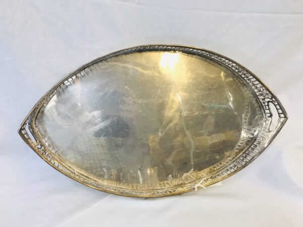 Antique English George V Sterling Silver Gallery Tray