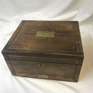 Antique English Walnut Travel Box