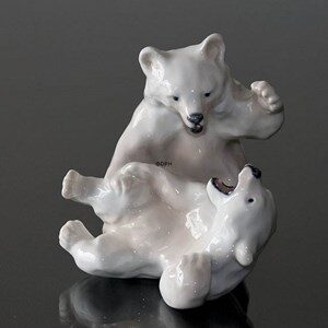 Royal Copenhagen Figurine Polar Bears playing - 1107