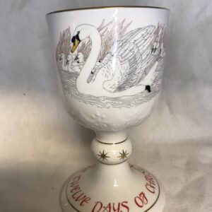 ROYAL DOULTON Goblet Twelve Days of Christmas 7 Swans a-swimming