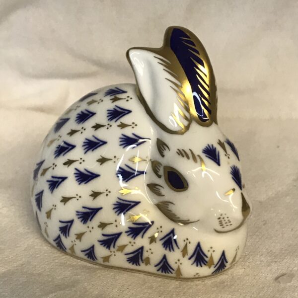 Royal Crown Derby Rabbit Ears up paperweight
